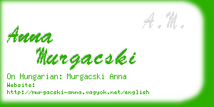 anna murgacski business card